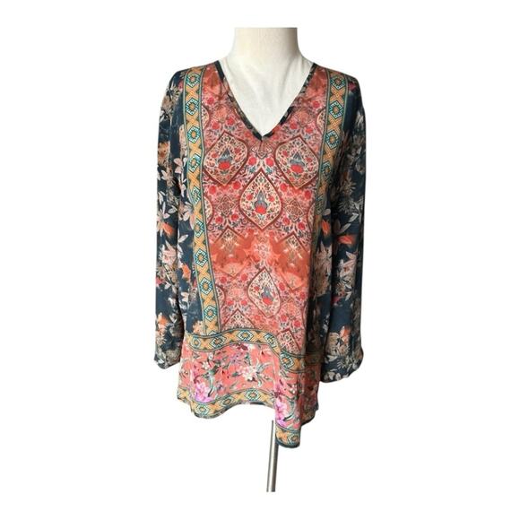 Tolani silk blouse Medium - Picture 1 of 6